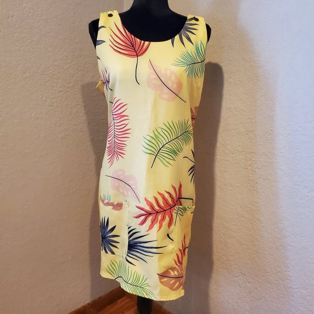 Tropical Leaf Printed Mini Dress size XL